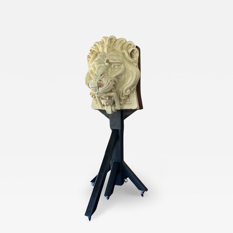 Rare Ancienne Architectural Lion Head c 1885