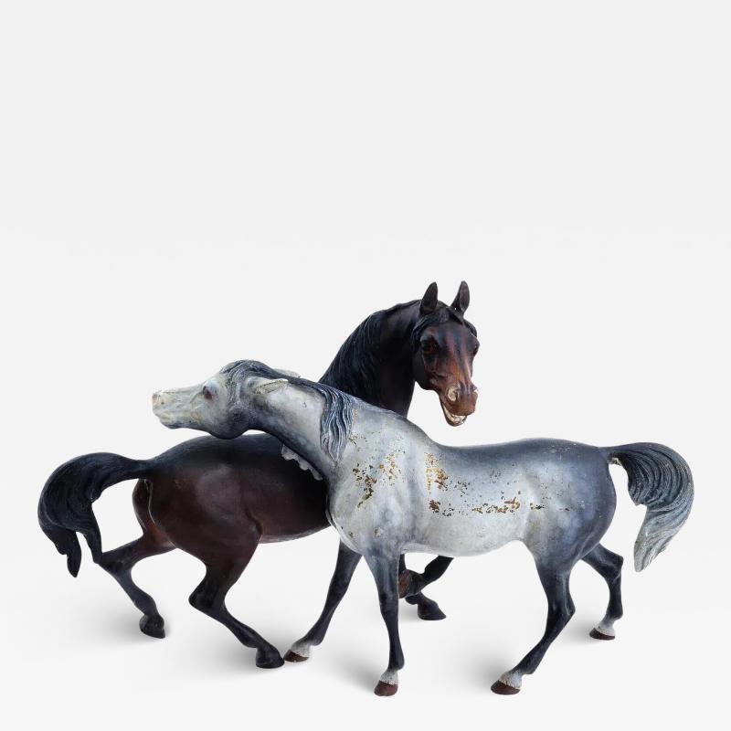 Rare Antique Austrian Vienna Arabian Bronze Horse Figurines Bergman Sculpture