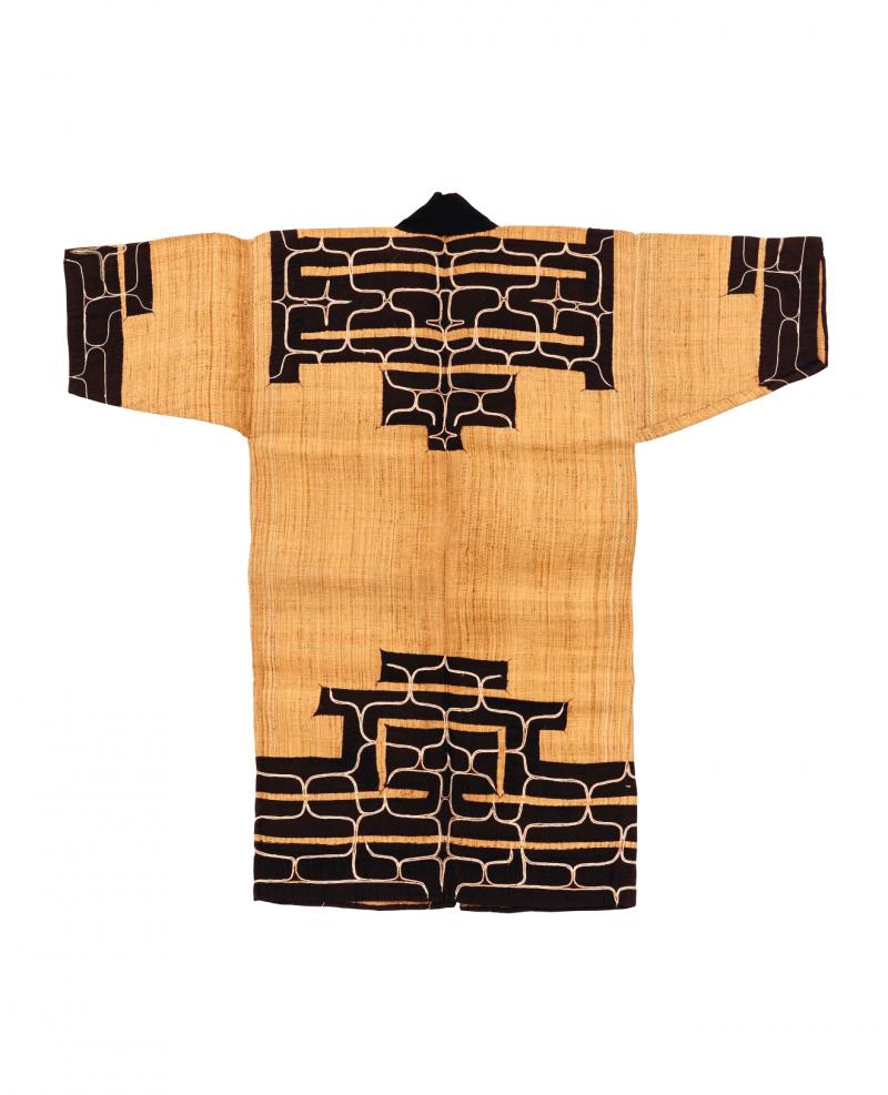 Rare Antique Japanese Ainu Robe Hokkaido Elm Fibers with Appliqué ...