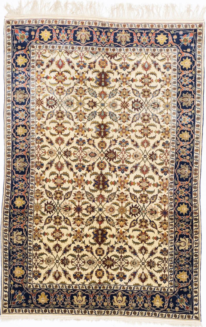 Rare Antique Persian Silk Farahan Rug 44 x 67 