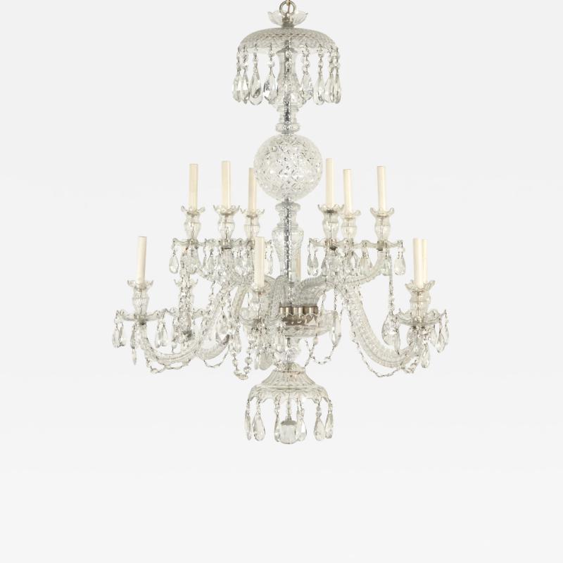 Rare English Cut Crystal Chandelier 1920 or earlier