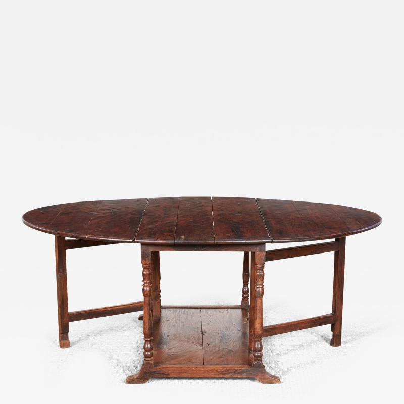 Rare Gateleg Dining Table with Potboard Base