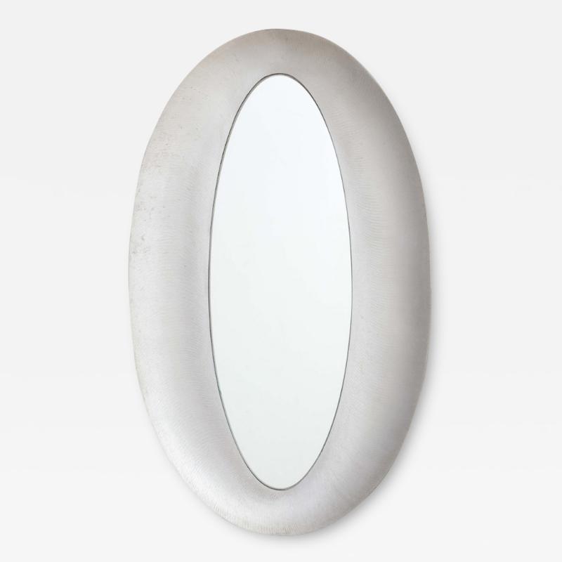 Rare Oval Mirror by Lorenzo Burchiellaro