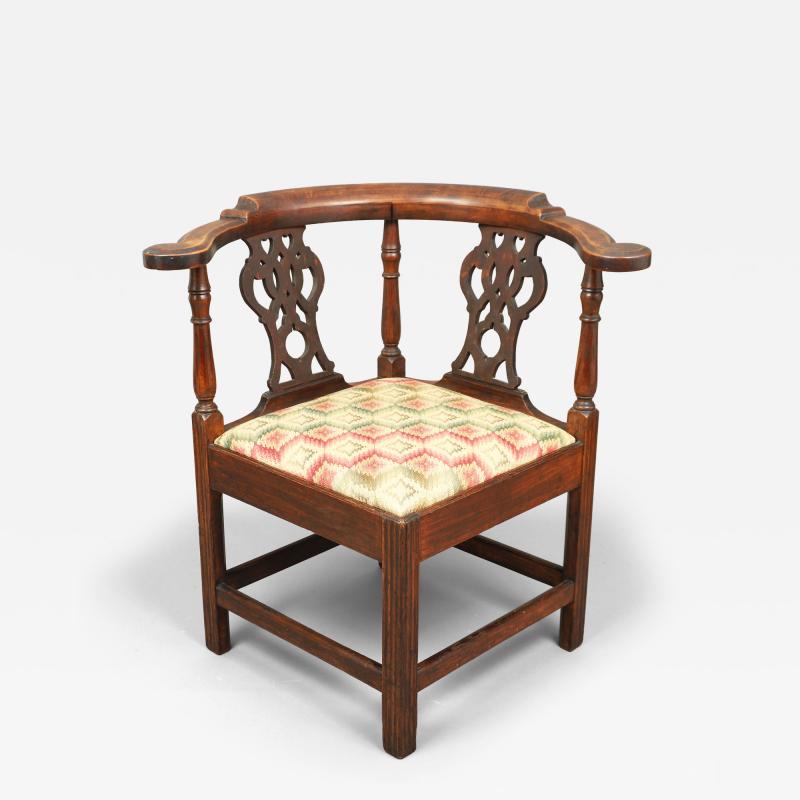 Rare Oversized Chippendale Corner Chair