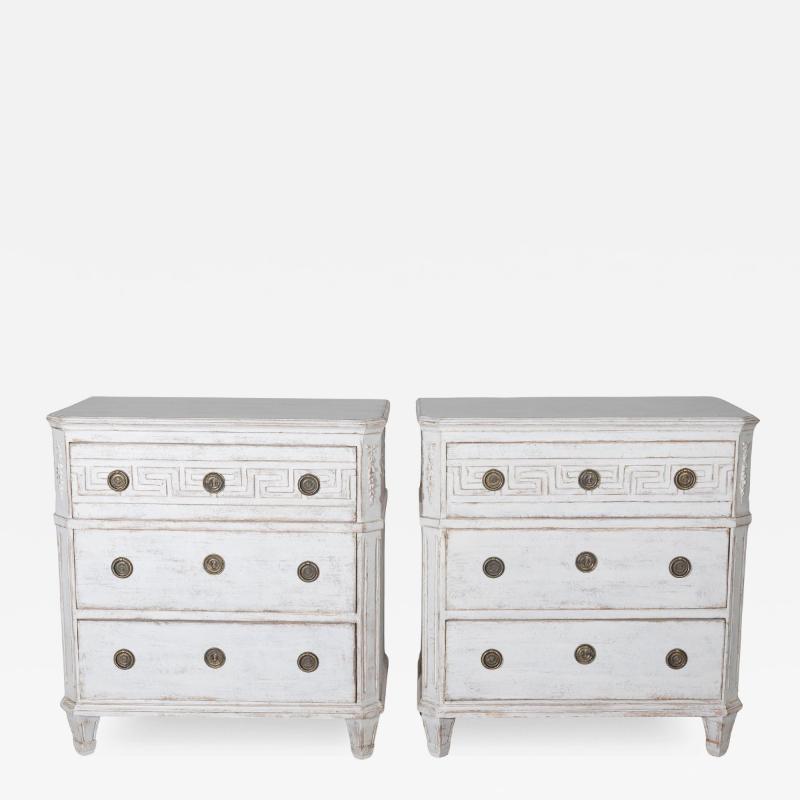 Rare Pair of Swedish Painted Chests circa 1880