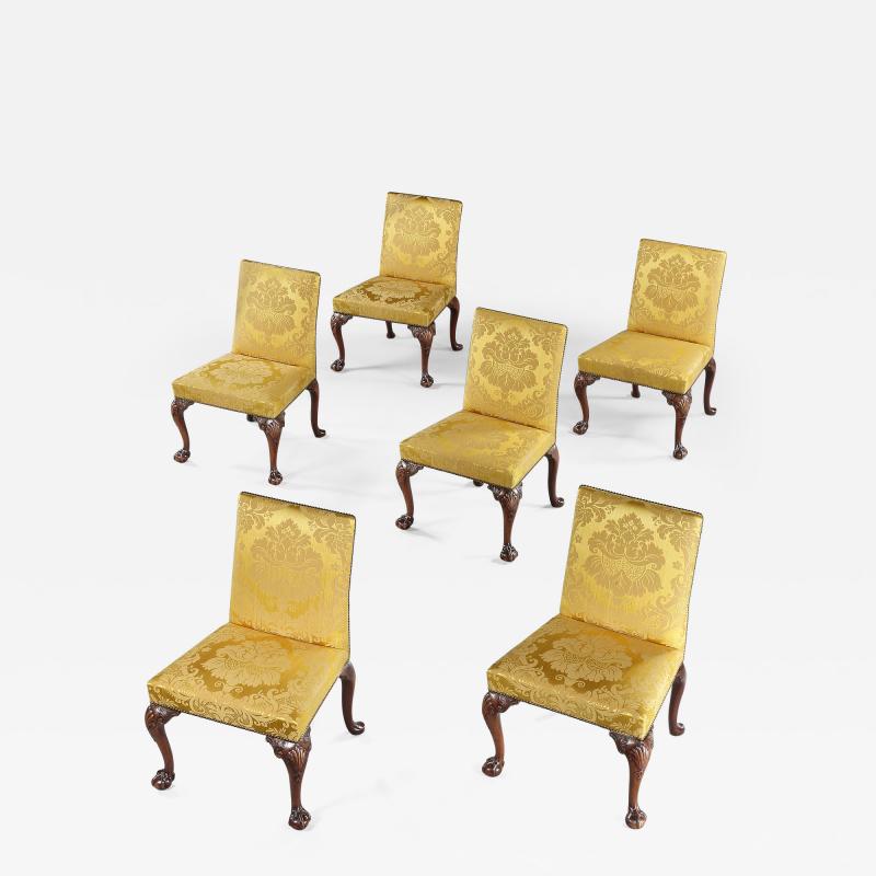 Rare Set of Six George 11 Mahogany Chairs English Circa 1745