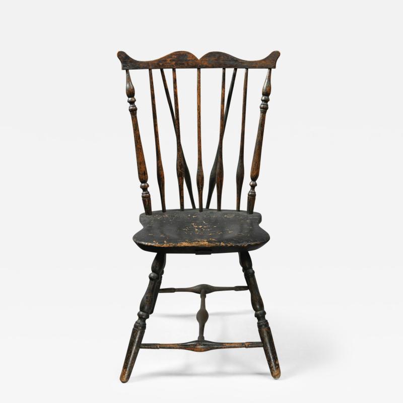 Rare Windsor Brace Back Side Chair Connecticut Circa 1760