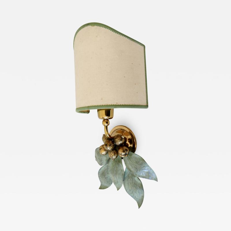 Rare and Elegant Bronze Patinated Brass Sconce Germany 1970s