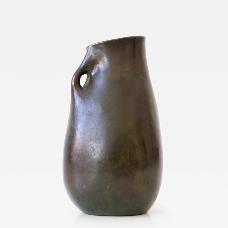 Rare and Elegant Mid Century Modern Bronze Vase Germany 1960s Signed RNR