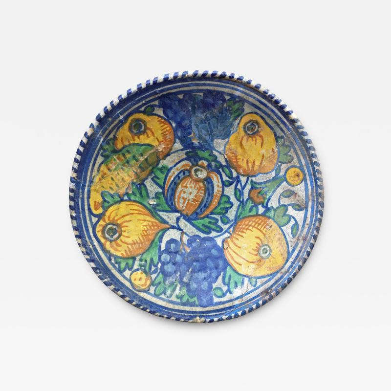 Rare early 17th century Dutch Maiolica Pomegranate plate