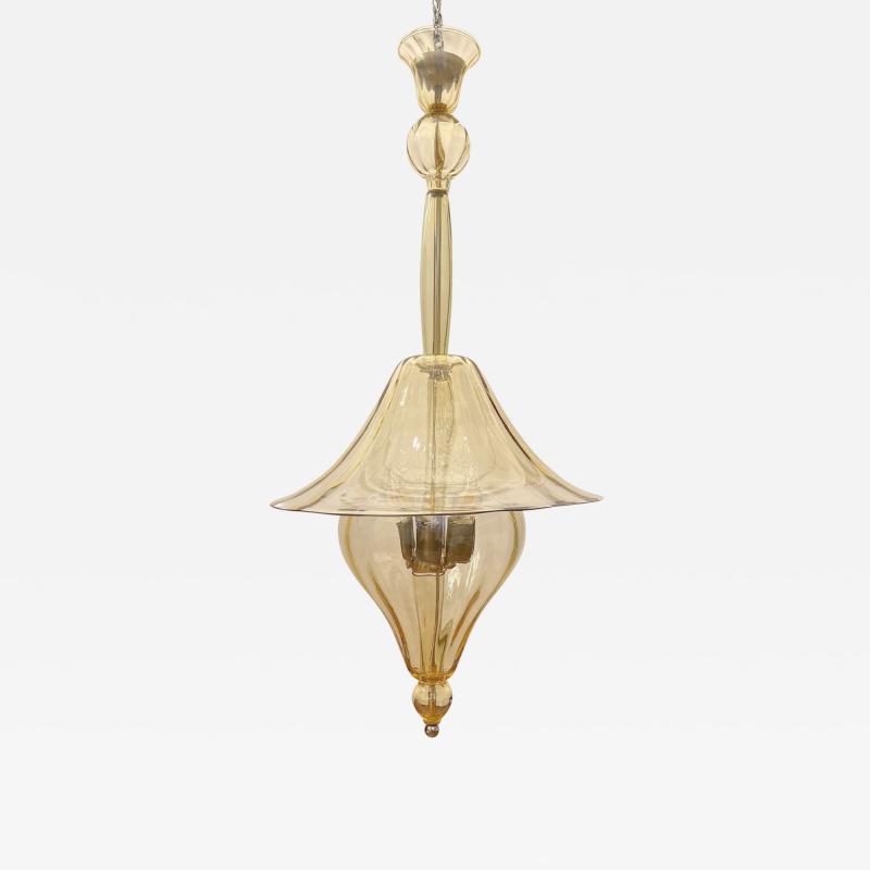 Rare lantern in blown glass Venini Murano Italy circa 1960