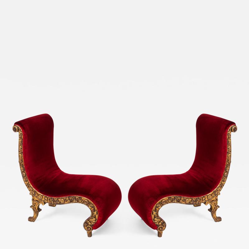 Rare pair of voluptuous seats Portugal circa 1880