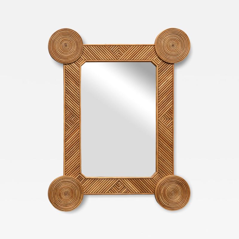 Rattan Wall Mirror by Rene Houben