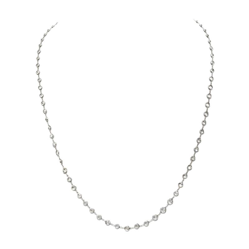 Raymond C Yard 14K White Gold 8 47cttw Round Diamond By The Yard Diamonds by the Yard Necklace