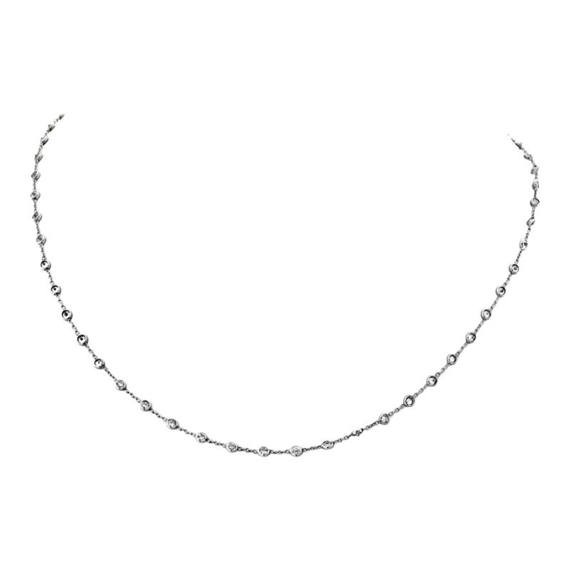 Raymond C Yard 18K White Gold 3 17cttw 16 inches Diamonds by the Yard Necklace