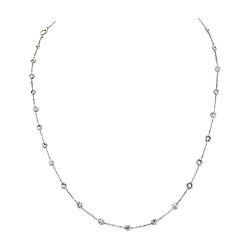 Raymond C Yard Platinum 2 50cttw Round Cut Diamond By The Yard Diamonds by the Yard Necklace