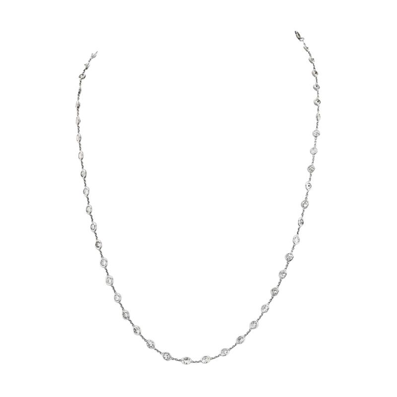 Raymond C Yard Platinum 7 Carat 17 inches Diamond By The Yard Diamonds by the Yard Necklace