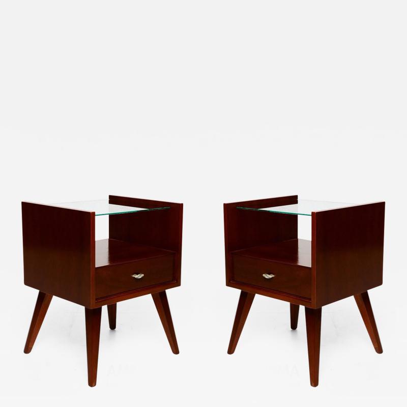 Raymond Loewy Pair of Mid Century Modern Nightstands by Mengel Raymond Loewy