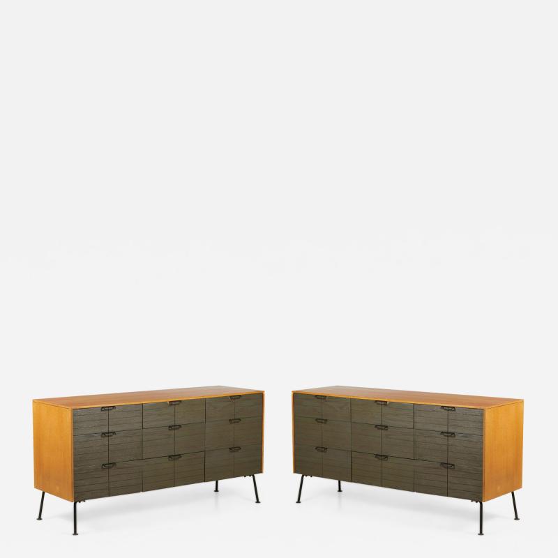 Raymond Loewy Raymond Loewy for Mengel Furniture Walnut and Iron Nine Drawer Dressers