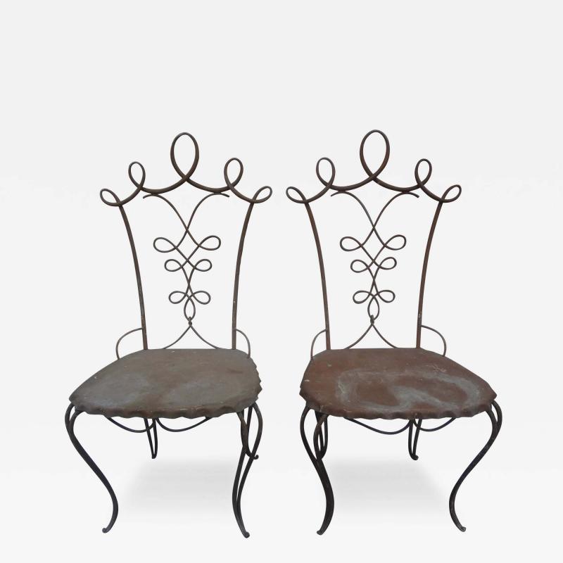 Raymond Subes Pair of French Art Deco Chairs Attributed to Raymond Subes