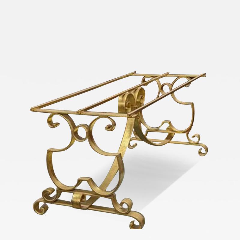 Raymond Subes Raymond Subes gilt forged iron coffee table