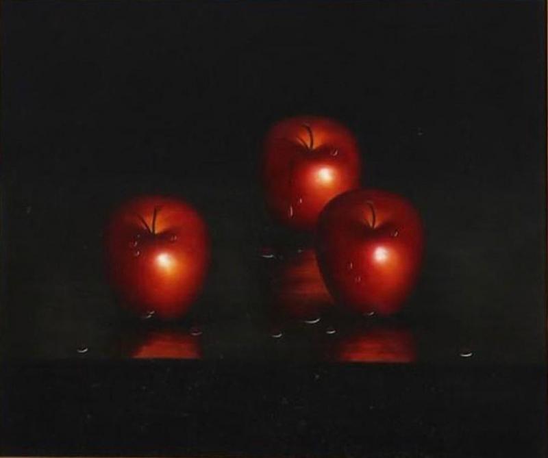 Realism Still Life Oil Painting of Apples