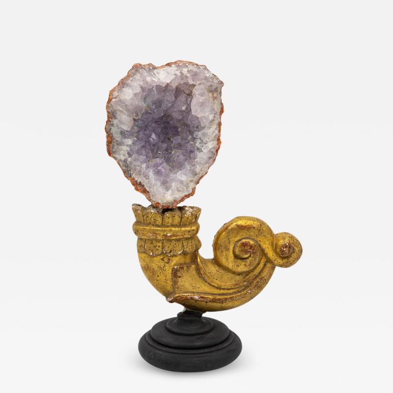 Reclaimed gilt fragment with pale amethyst