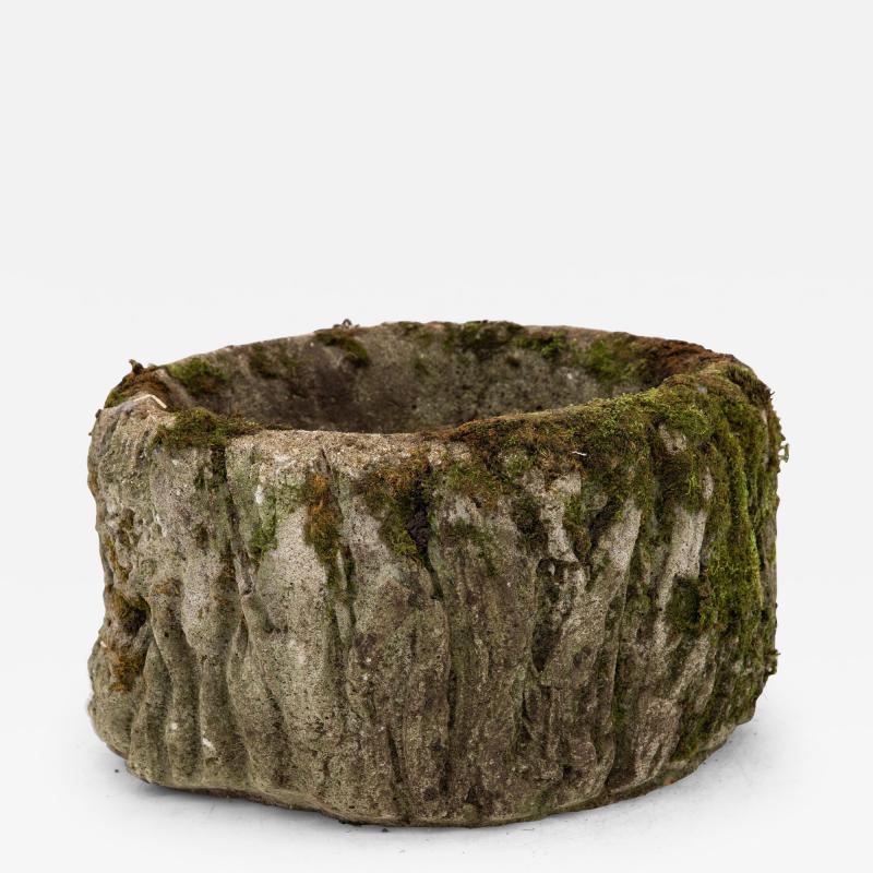 Reconstituted Stone French Faux Bois Planter Early 20th Century