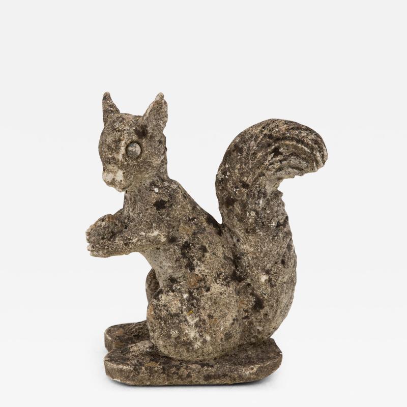Reconstituted Stone Squirrel Garden Ornament 20th Century
