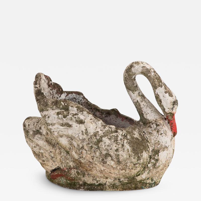 Reconstituted Stone Swan Planter English Early 20th Century