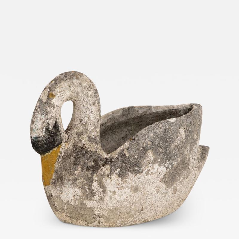 Reconstituted Stone Swan Planter English Early 20th Century