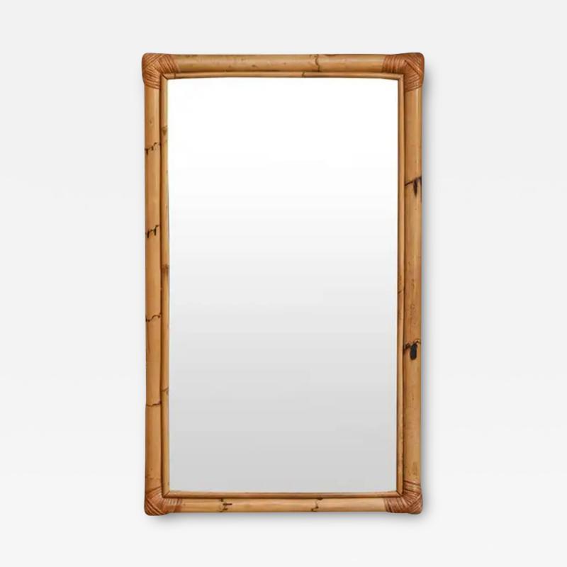 Rectangular Bamboo Wall Mirror 1980