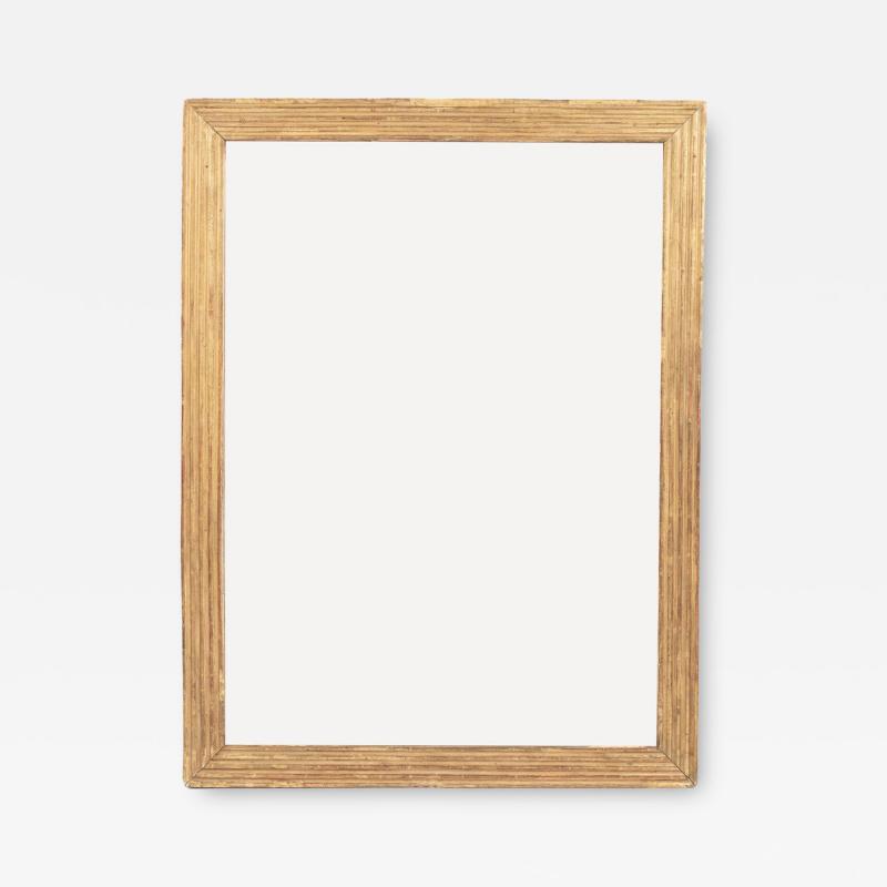 Rectangular French Fluted Giltwood Mirror