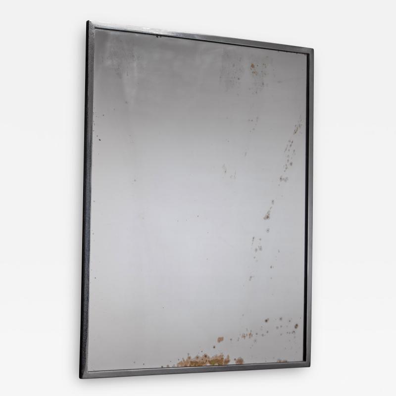 Rectangular Italian Nickel Mirror Italy 1950s