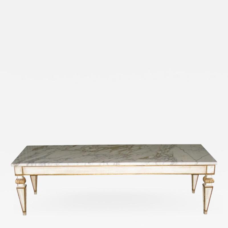 Rectangular Marble Top Coffee Table in the Louis XVI Style