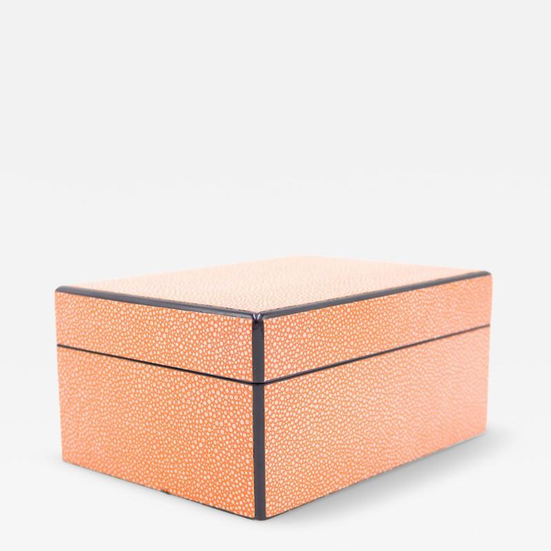 Rectangular Orange Shagreen Box