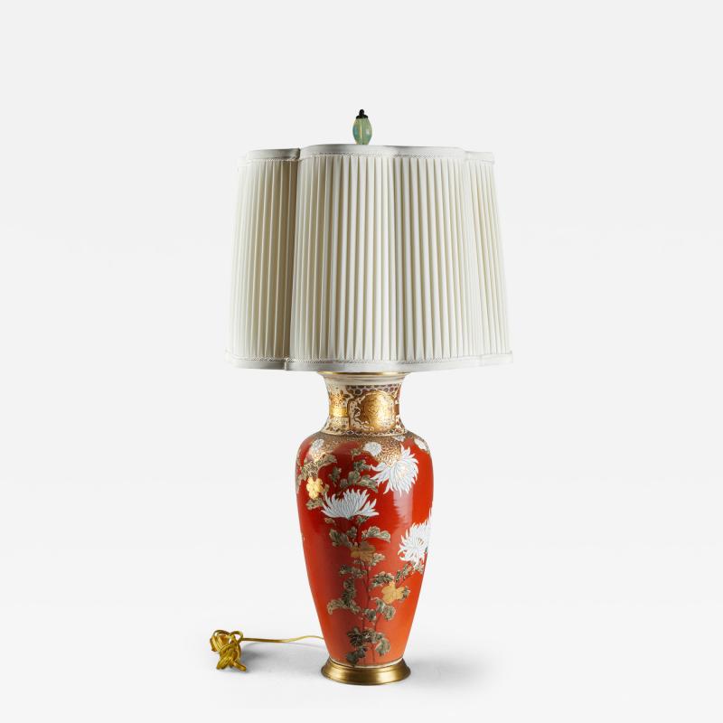 Red Ceramic Vase Lamp