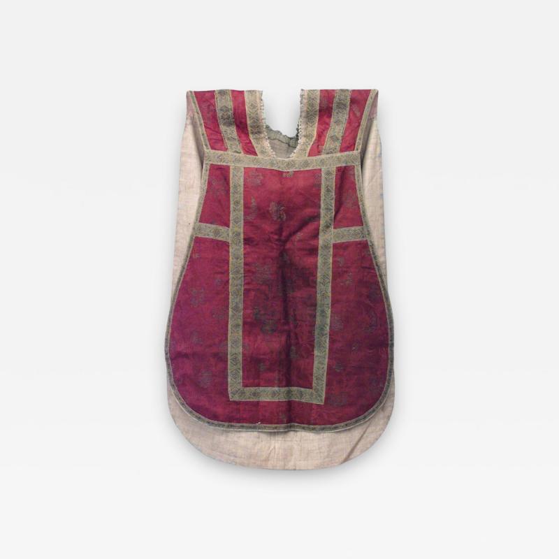 Red Silk Damask Chasuble
