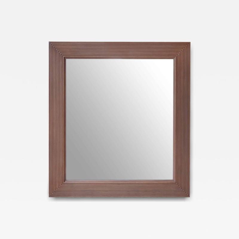 Reeded Maple Wood Mirror