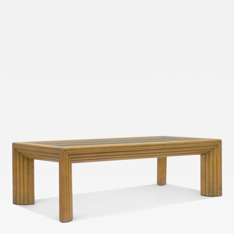 Reeded Wood Coffee Table