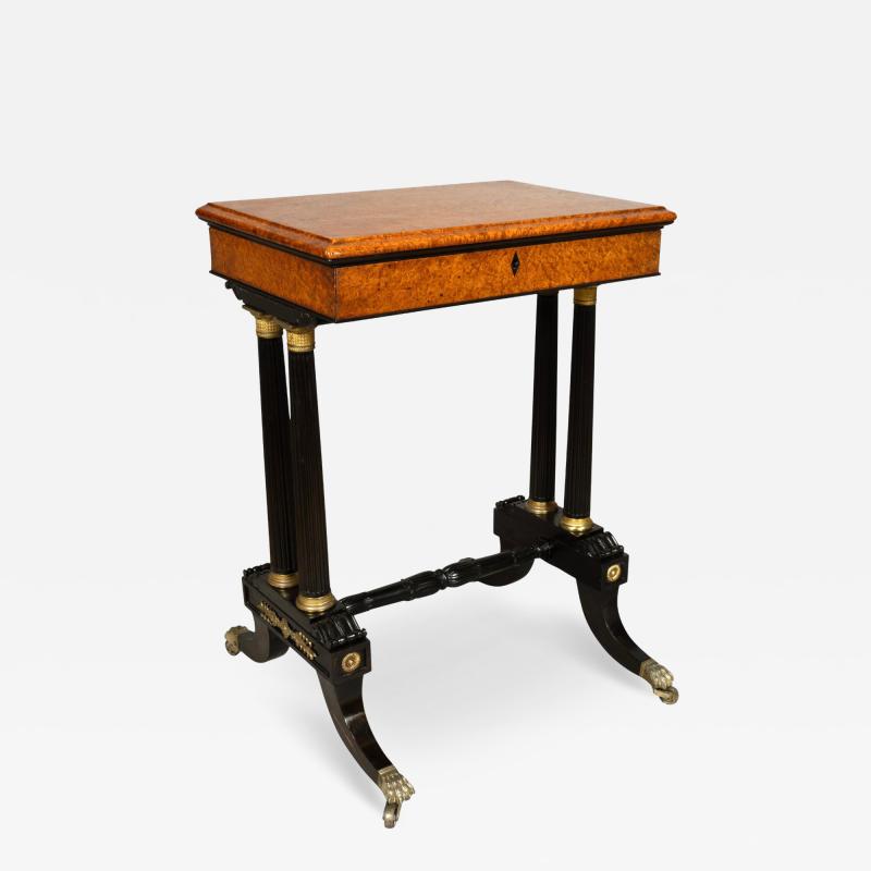Regency Amboyna and Ebony Table