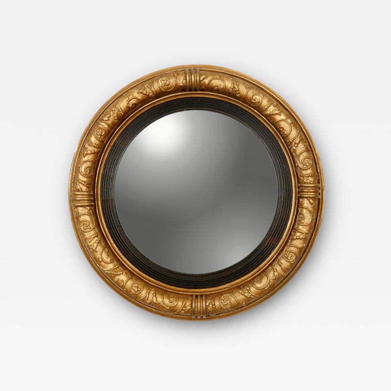 Regency Giltwood Convex Mirror