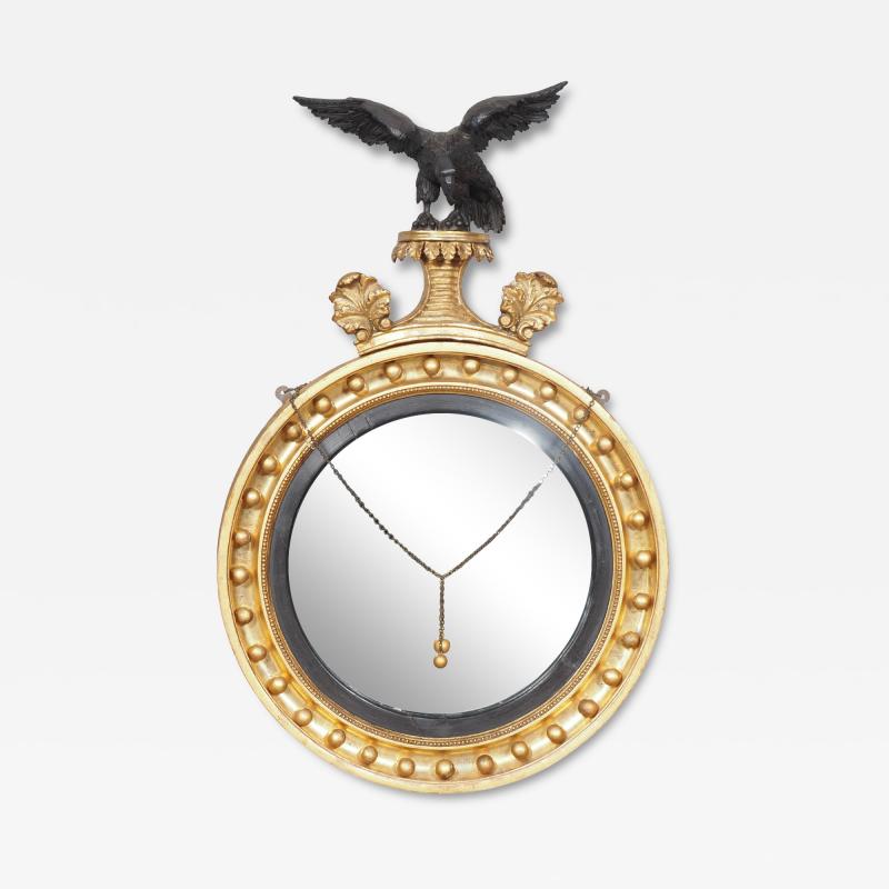 Regency Giltwood Convex Mirror