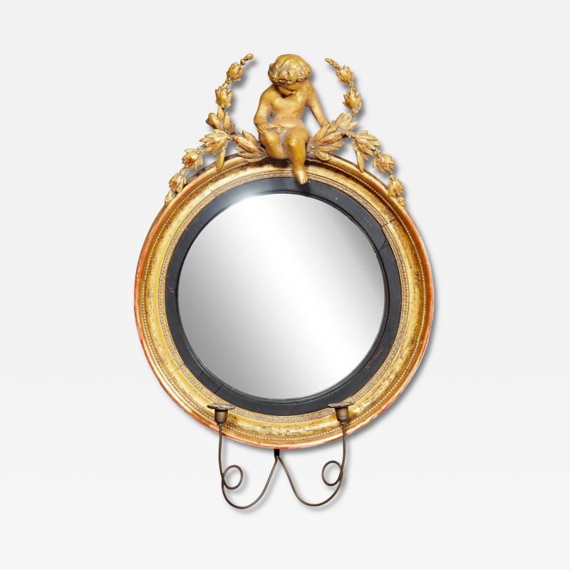 Regency Giltwood Convex Mirror