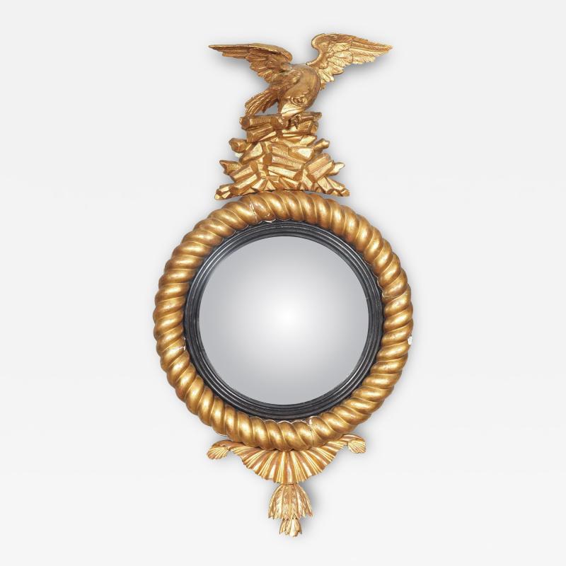 Regency Giltwood Convex Mirror