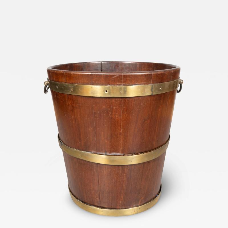 Regency Mahogany And Brass Peat Bucket
