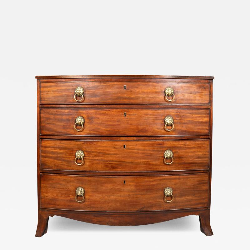 Regency Mahogany Bow front Chest Of Drawers