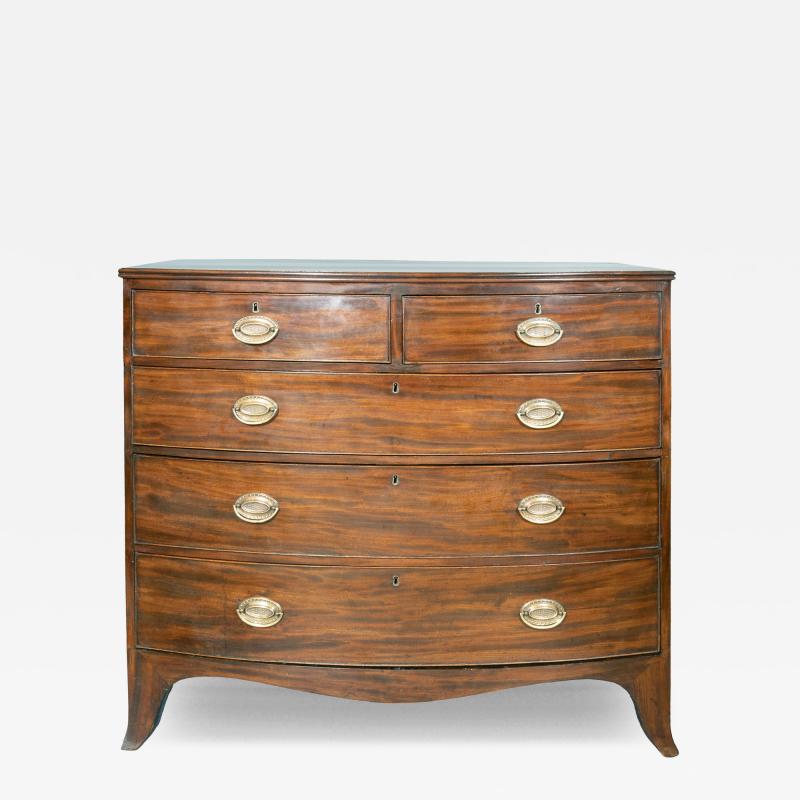 Regency Mahogany Bowfront Chest Of Drawers