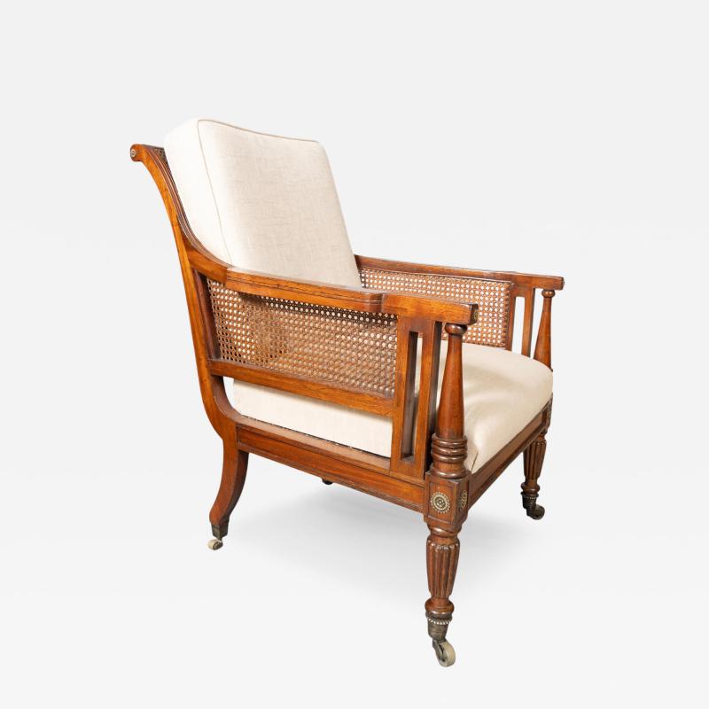 Regency Mahogany Caned Armchair