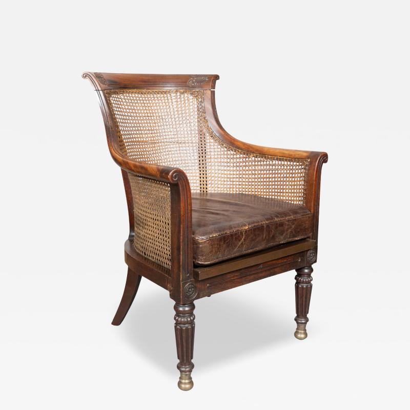 Regency Mahogany Caned Tub Chair